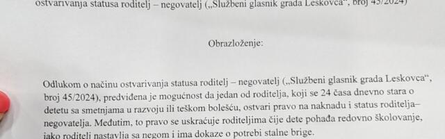 Spirić: Vladajuća većina odbila predlog da nagradi humanost Gimnazijalaca i olakša život roditeljima-negovateljima