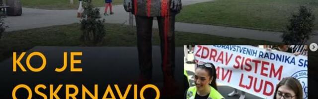 BLOKADERIMA NIŠTA NIJE SVETO: Dve članice NVO crvenom farbom oskrnavile spomenik Gavrilu Principu u Beogradu!