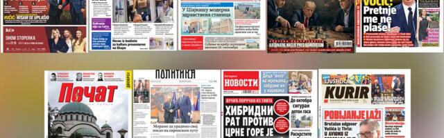 NASLOVNE STRANE SUTRAŠNJIH NOVINA: Prelistavanje štampe za petak, 5. jun 2026. godine