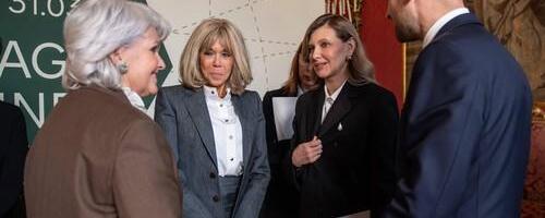 Modni okršaj Brižit Makron i Olene Zelenske: Prve dame prodrmale Pariz u potpuno različitim autfitima (FOTO)