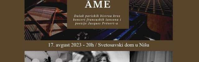 Koncert DUO AME donosi duh stare Francuske i atmosferu bistroa u Parizu.