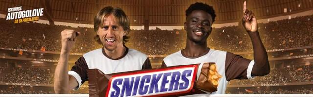 Luka Modrić i Bukayo Saka i autogolovi kao deo najnovije Snickers kampanje