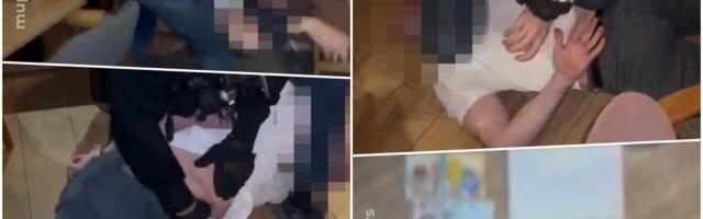 FILMSKO HAPŠENJE ČLANA KRIMI-GRUPE U POZNATOM RESTORANU! Pogledajte spektakularnu akciju, oborili ga na pod i odmah lisice! VIDEO