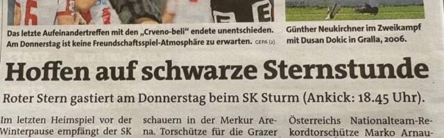 Austrijanci pred Zvezdu pišu o Arnautoviću, ali i bivšem kapitenu i miljeniku Delija, brutalan naslov: “Crna…”
