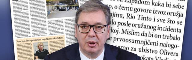 ŠOLAKOVI MEDIJI SVE BEZOBZIRNIJI U KAMPANJI KRIMINALIZACIJE PREDSEDNIKA SRBIJE: Blokaderima Vučić sada kriv i za ubistvo Olivera Ivanovića!