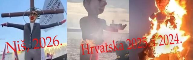 EVO ODAKLE BLOKADERIMA IDEJA O PALJENJU LUTKE S VUČIĆEVIM LIKOM! Po ugledu na sramne performanse U HRVATSKOJ, isti recept iz "blokadne kuharice" (VIDEO)