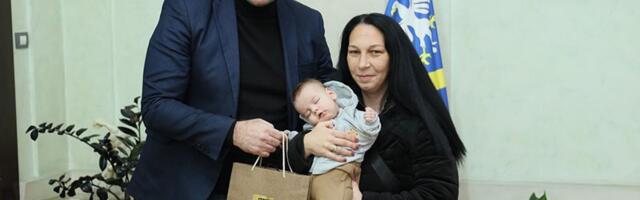 Prijem za malog  Mihajla Zarića i njegovu mamu Branku
