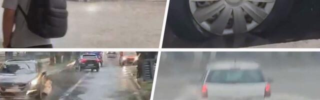 Užasno nevreme pogodilo Biograd: Automobili plivaju po ulici, totalni kolaps na Jadranu!