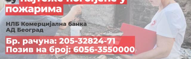 Crveni krst Srbije otvorio račun za pomoć ugroženima u požaru