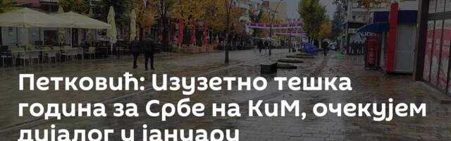 Петковић: Изузетно тешка година за Србе на КиМ, очекујем дијалог у јануару