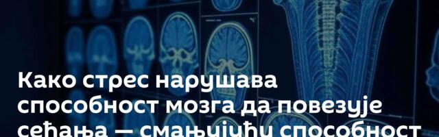 Како стрес нарушава способност мозга да повезује сећања — смањујући способност закључивања