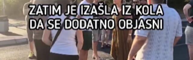 Pevačica htela da probije blokadu, autom na građane (VIDEO)