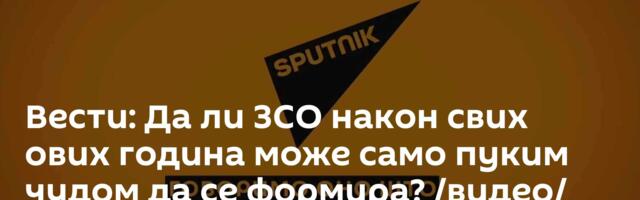 Вести: Да ли ЗСО након свих ових година може само пуким чудом да се формира? /видео/