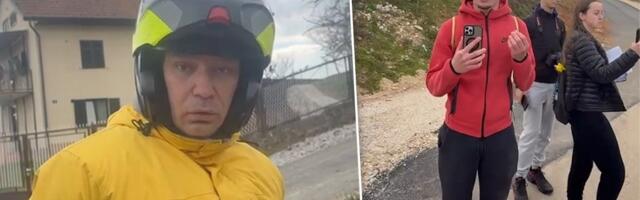 Haos u Lučanima: Šta to rade blokaderi - jedan se maskirao u Glovo dostavljača, a onda su pobesneli (VIDEO)
