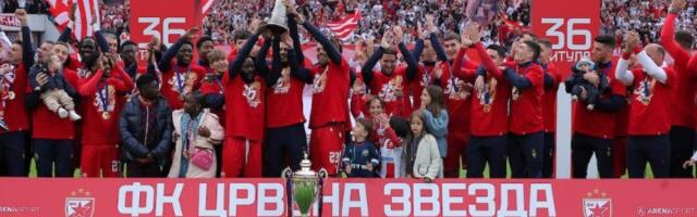 Marakana slavi: Zvezdi uručen trofej šampiona Srbije