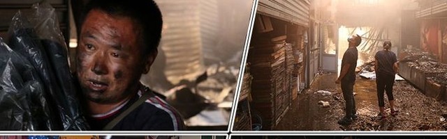 We went inside the Chinese mall that burned down: Ash, soot... disbelief in people's eyes