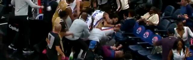 Opšta tuča u meču Vašingtona i Oklahome, povređen fotoreporter, četvorica košarkaša isključena /VIDEO/