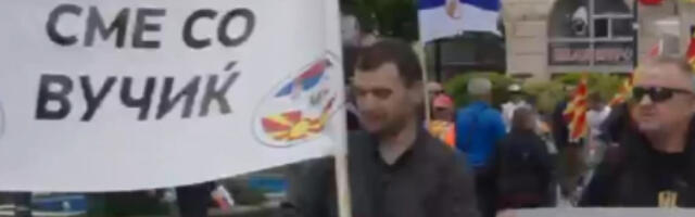 Moćan snimak iz Kumanova: Ovako je izgledao skup podrške Vučiću (VIDEO)