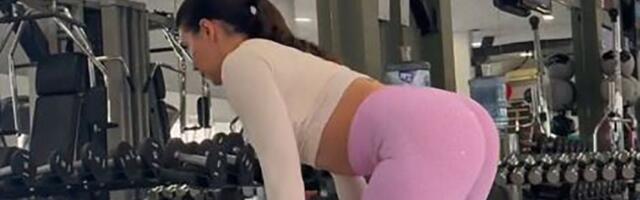 Žena našeg pevača se utegla u helanke, pa u teretani pokazala atribute: Kadar otpozadi je "bruka"