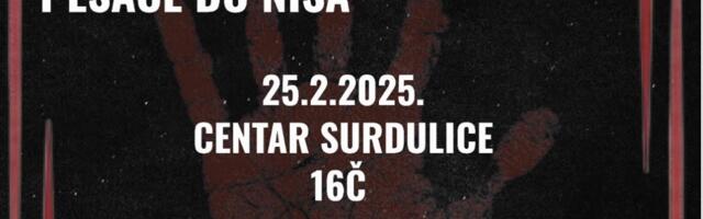 I surdulički studenti se pridružuju maršu Jug stiže peške