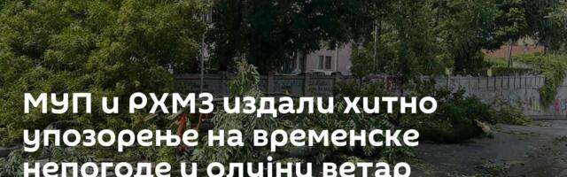 МУП и РХМЗ издали хитно упозорење на временске непогоде и олујни ветар