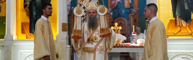Porfirije služio liturgiju u hramu Svetog Dimitrija: “Gospod isceljuje unutarnju duhovnu bolest, ali i telesnu bolest”
