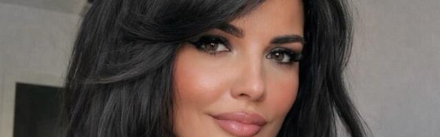 Prorez na grudima i golo rame! Zavodljiva Milena Popović u vatreno crvenoj haljini privukla sve poglede