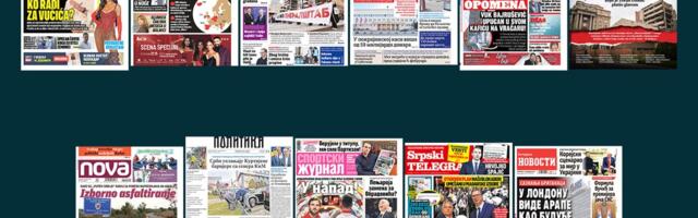 NASLOVNE STRANE SUTRAŠNJIH NOVINA: Prelistavanje štampe za četvrtak, 11. decembar 2025. godine