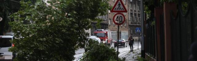 Više intervencija zbog nevremena u Zagrebu, jedna osoba lakše povređena prilikom pada grane
