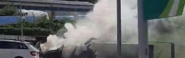 Izgoreo automobil na benzinskoj pumpi u Novoj Varoši