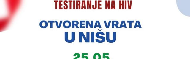 Besplatno i anonimno testiranje na HIV u subotu u niškom Potent centru