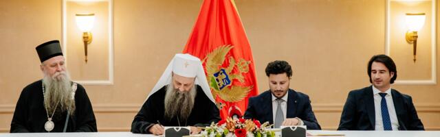 U tajnosti potpisan Temeljni ugovor između Crne Gore i Srpske pravoslavne crkve