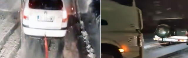 Niko kao Tutinci: Golf 4 i džip u odvojenim akcijama izvukli šlepere iz snijega