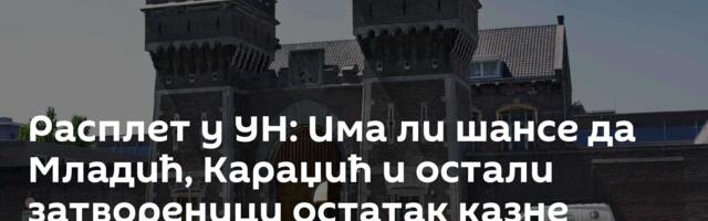Расплет у УН: Има ли шансе да Младић, Караџић и остали затвореници остатак казне служе у Србији