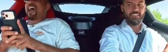 Vrisak o kom priča planeta! Holivudski glumac Vil Smit seo u auto od 2.000 konja, a kad je Rimac nagazio gas - nastala je čista panika! /VIDEO/