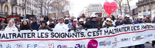 Неколико стотина француских лекара симболично отишло у егзил у Белгију