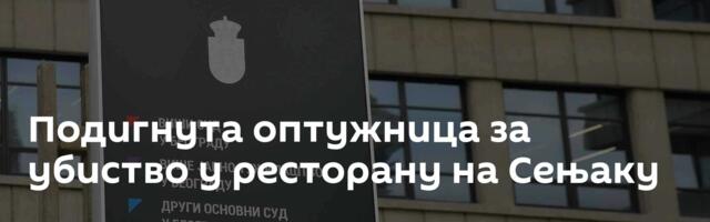 Подигнута оптужница за убиство у ресторану на Сењаку