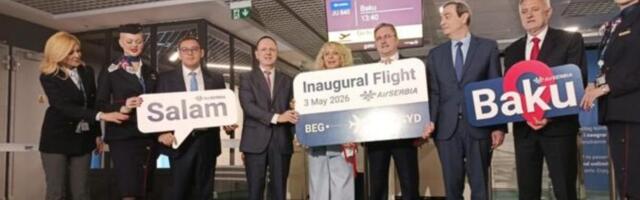 USPOSTAVLJENA DIREKTNA AVIO-VEZA! Er Srbija od danas leti za Baku, svečano presečena vrpca