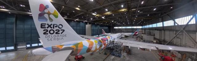 Specijalni avion Air Serbia u bojama EXPO 2027 krenuo u promociju Srbije