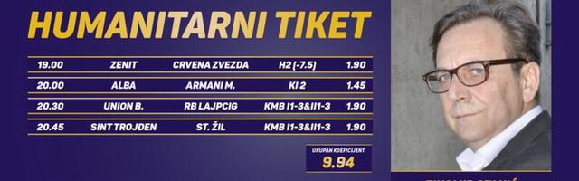 Humanitarni tiket u podne: Tihomir Stanić tipuje za Solidarnu kuhinju