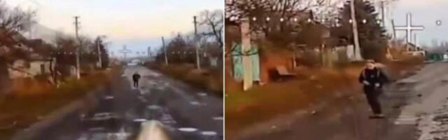 RUSKI DRON KRENUO KA ČOVEKU Njegov potez naterao operatera da odustane od napada (VIDEO)