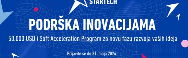 Prijave za podršku pri apliciranju na StarTech konkurs produžene do 15. maja