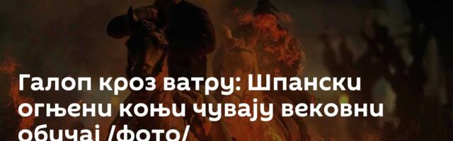 Галоп кроз ватру: Шпански огњени коњи чувају вековни обичај /фото/