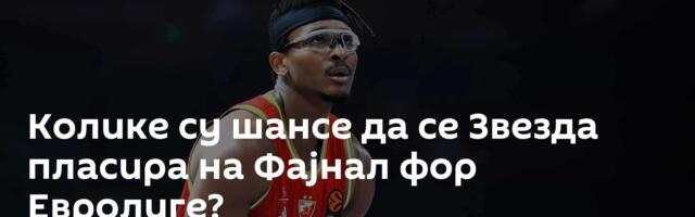 Колике су шансе да се Звезда пласира на Фајнал фор Евролиге?