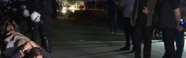 Football fans celebrating the title cause mass brawl in Belgrade