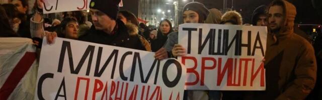 Više hiljada studenata pružilo podršku napadnutim studentima Pravnog fakulteta u Beogradu