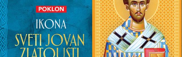 SRPSKE PORODICE OVOG SVECA SLAVE KAO KRSNU SLAVU - SVETI JOVAN ZLATOUSTI! KURIR VAM DANAS POKLANJA IKONU