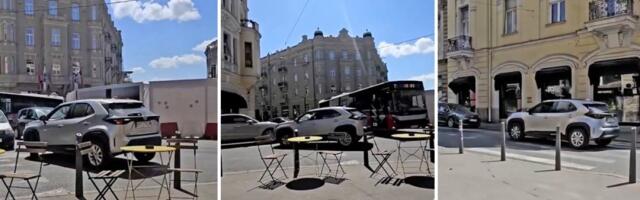 Ima li kraja bahatim vozačima?! Užasavajući snimak iz Karađorđeve - čovek se okreće usred kružnog toka i nastavlja, ali u suprotnom smeru (VIDEO)