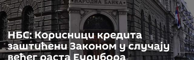 НБС: Корисници кредита заштићени Законом у случају већег раста Еурибора