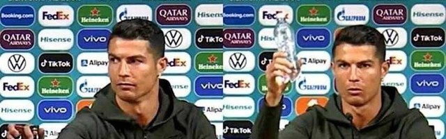 Ronaldo pokazao da je apsolutni car: Sklonio koka-kolu i poručio “Pijte vodu”